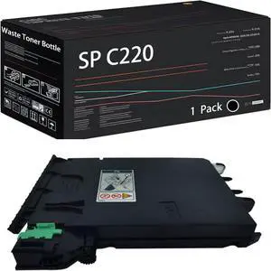 Ennovor SP C220 Waste Toner Bottle Compatible for Savin M C250FW M C250FWB SP C261SFNw SP C262DNw SP C262SFNw Printers, with Chip, High Yield 25000 Pages, High-Definition Printing (Black)