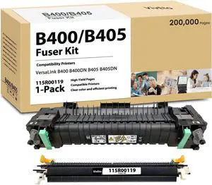115R00119 Fuser Maintenance Kit 110V Replacement for Xerox B400 B405 Fuser Unit Remanufactured for Versalink B400 B400DN B405 B405DN Printers, 1 Pack B400 B405 Fuser Kit, 200,000 Pages High Yield