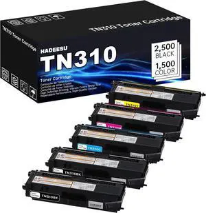 Ennovor TN310 Black Cyan Magenta Yellow Toner Cartridges 5 Pack
