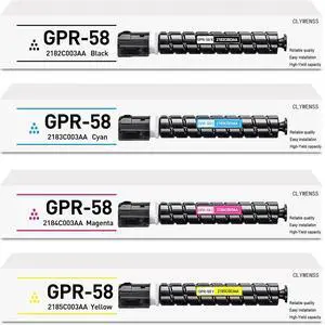 GPR58 GPR-58 Toner Cartridge Set Replacement for Canon GPR-58 GPR58 for ImageRunner Advance iR-ADV C256 C256iF C257 C257iF C356 C356iF C357 C357iF Printer (BK C M Y, 4-Pack)