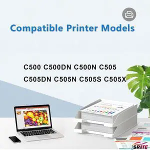 Ennovor VersaLink C500 C505 Toner Cartridge High Capacity 106R03866 106R03867 106R03868 106R03869 Replacement for Xerox VersaLink C500 C500DN C500N C505 C505DN C505N C505S Printer (4-Pack)