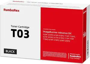 T03 Toner Cartridge Black 2725C001AA Replacement for Canon T03 Toner Cartridge for ImageRunner Advance 525iF 525iFZ 615iF 615iFZ 715iF 715iFZ DX 527iF 527iFZ 617iF 617iFZ 717iF 717iFZ Printer Ink