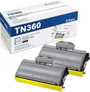 Ennovor TN360 Compatible Toner Cartridge Replacement for Brother TN-360 TN330 for Brother HL-2170W HL-2140 MFC-7840W MFC-7340 MFC-7345N DCP-7040 DCP-7030 DCP-7045N Printer(Black, High Yield, 2-Pack)