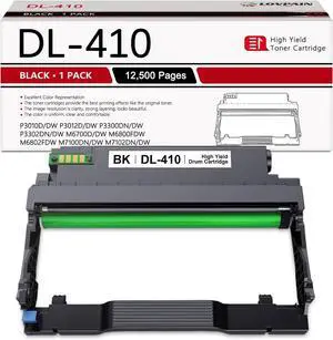 Ennovor 1 Pack DL410 / DL-410 Drum Cartridge Black - Lovn DL410 DL-410 Drum Unit (12,500 Pages) Replacement for Pantum M7102DW P3302DW P3312DW M7200FDW P3300DN M6700D M6800FDW Printer