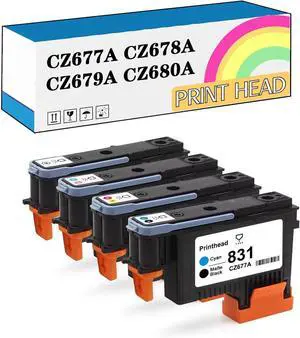 Ennovor 831 Print Head CZ677A CZ678A CZ679A CZ680A Printhead Compatible for HP 110 310 315 330 335 360 365 370 560 570 Printers 4PK-1SET