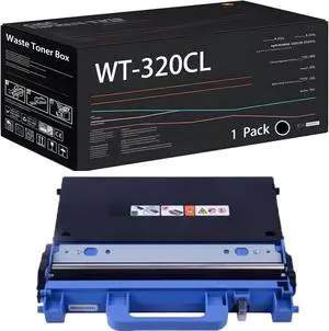 Compatible for Brother WT-320CL Waste Toner Box Work for Brother MFC-L8895CDW MFC-L8900CDW MFC-L8905CDW MFC-L9550CDW MFC-L9570CDW Printers, with Chip, High Yield 70000 Pages (Black)