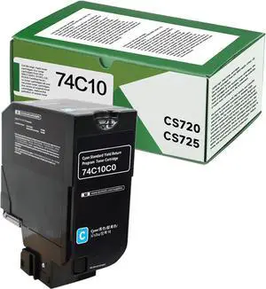 Ennovor 74C10C0 Cyan Remanufactured 3000 Pages Toner Cartridge High Yield Replacement for Lexmark 74C10C0 for CS725 CX725 CS720 CS720de CS720dte CS725de CS725dte CX725de CX725dte Printer(1Pack)
