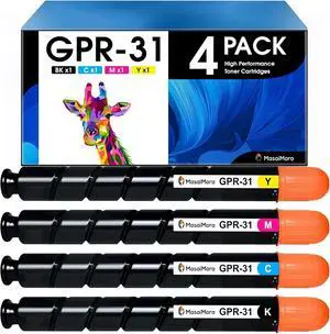 Ennovor MasaiMara GPR-31 GPR31 NPG-46 EXV29 High Yield 36,000 Pages Toner Cartridge for Canon ImageRunner C5030 C5030i C5035 C5035i C5235 C5235A C5235i C5240 C5240A C5240i C5255 Printer (KCMY, 4-Pack)