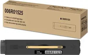 006R01525 High Yield Toner Replacement for Xerox Color 550 560 570 Black 6R1525 Toner Cartridge (30K, 1-Pack)