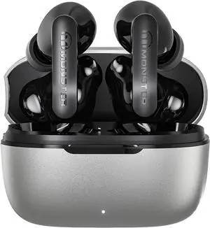 Monster N-Lite Clear Talk Wireless Earbuds Bluetooth 5.3 Headphones, IPX8 Waterproof in-Ear Stereo Earphones 60H Playtime, with Fast Charging for Sport, Bright Silver, MH22107