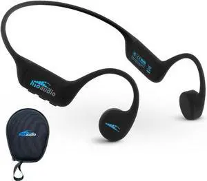 H2O Audio TRI 2 Multisport Waterproof Bone Conduction Open Ear Headphones, Bluetooth 5.3 for Running and Cycling, MP3 Mode for Swimming, 8GB Memory, 8.5-Hour Battery, Black
