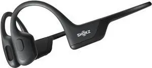 SHOKZ OpenRun Pro - Open-Ear Bluetooth Bone Conduction Sport Headphones, Sweat Resistant Wireless Earphones for Workouts and Running with Premium Deep Base - Built-in Mic, with Hair Band, Black