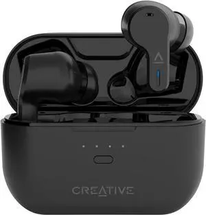 Creative Zen Air Pro (Black) Lightweight True Wireless Sweatproof in-Ears with Active Noise Cancellation, Ambient Mode, LE Audio, Bluetooth 5.3, IPX5, Up to 33 Hours Battery Life