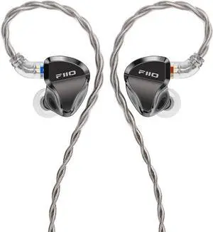 FiiO/JadeAudio JH5 1DD+4BA Hybrid 5 Drivers HiFi in-Ear Monitors Earphone, Detachable 0.78mm 2 Pin Cable 3.5mm Plug for Audiophile/Musician (Black)