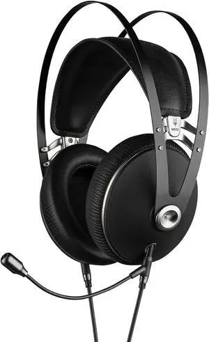 MEZE AUDIO | 99 NEO & Boom Mic Headset | Wired Over-Ear Headphones with Boom Microphone and Self Adjustable Headband | Closed-Back Headset for Gaming | Remote Work | Audiophiles