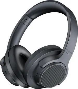 Soul Ultra Wireless Active Noise Cancelling Headphones, Wireless Over-Ear Bluetooth Headphones,100H Playtime, USB-C Quick Charging, Hi-Res Audio, Deep Bass, for Travel, Sport,Gym (Black)