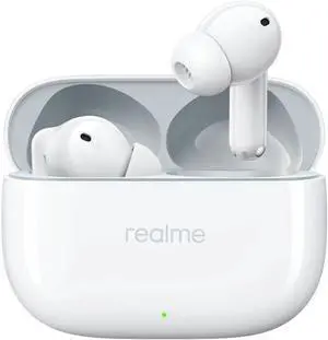 realme Buds T300 Truly Wireless in-Ear Earbuds with 30dB ANC, 360° Spatial Audio Effect, 12.4mm Dynamic Bass Boost Driver with Dolby Atmos Support, Upto 40Hrs Battery and Fast Charging - (White)