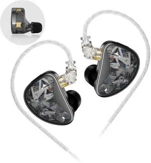 FEDAI KZ AS24 In-Ear Monitor, 12BA Tunable HiFi Earbuds, Wired, Black