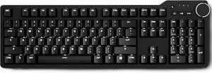 Das Keyboard 6 Professional Backlit Wired Mechanical Keyboard  Tactile Cherry MX Brown Switches, Shine-Through Keycaps, 2-Port USB C Hub, Media Controls, Durable Aluminum Enclosure, Volume Knob, NKRO