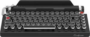 QWERKYTOYS Qwerkywriter Typewriter Inspired Retro Mechanical Wired & Wireless Keyboard with Tablet Stand