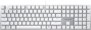 Cherry KC 200 MX Mechanical Office Keyboard with New MX2A switches. Modern Design with Metal Plate Frame. (White W/MX2A Silent Red Switch)