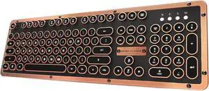 Azio Retro Classic Bluetooth Artisan - Bluetooth Luxury Vintage Backlit Mechanical Keyboard (Blue Switch, Black Leather, Zinc Alloy Frame)(MK-RETRO-L-BT-03-US) Azio Retro Classic Bluetooth Artisan - Bluetooth Luxury Vintage Backlit Mechanical Keyboard (Blue Switch, Black Leather, Zinc Alloy Frame)(MK-RETRO-L-BT-03-US)