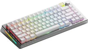 Glorious Gaming - GMMK 3 PRO HE: Wireless Gaming Keyboard Rapid Trigger, Hall Effect, Aluminum Body, 8K Polling Rate, Hotswap MX & Magnetic Switches, Adjustable Actuation, ANSI 75% Tenkeyless (Silver)