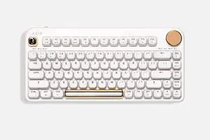 Azio IZO Wireless BT5/USB PC & Mac Mechanical Keyboard, White Blossom