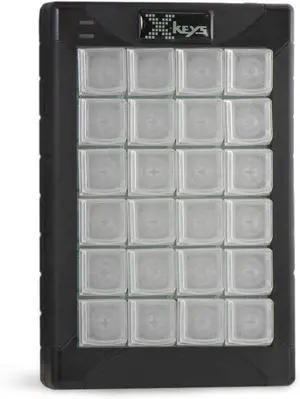 X-keys Programmable USB Keypads and Keyboards (24 Key, Black and White)
