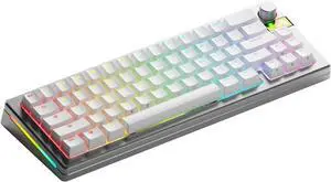 Glorious Gaming - GMMK 3 PRO HE: Wireless Gaming Keyboard Rapid Trigger, Hall Effect, Aluminum Body, 8K Polling Rate, Hotswap MX & Magnetic Switches, Adjustable Actuation, ANSI 65% Compact (Silver)