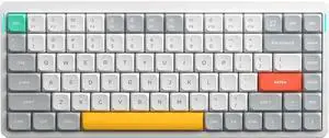 nuphy Air75 V2 Low Profile Wireless Mechanical Keyboard, Hot-swappable, Supports Bluetooth/2.4g/USB-C Connectivity (White, Gateron Red Switches)