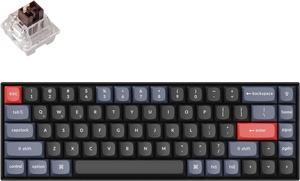 Keychron K6 Pro Wireless Custom Mechanical Keyboard, QMK/Launcher Programmable Macro, Hot-Swappable Keychron K Pro Brown Switch Keyboard, 65% Layout RGB Backlit Office Keyboard for Mac Windows Linux