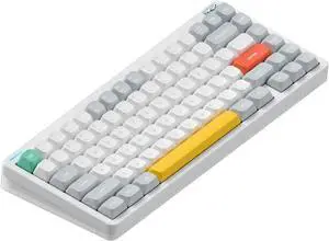 nuphy Halo75 V2 Mechancial Gaming Kyeboard,75% Wireless Hot Swappable Bluetooth Keyboard,83 Kyes RGB Backlit Keyboard,Support Bluetooth/2.4GHz/USB-C (White, Raspberry (46gf))