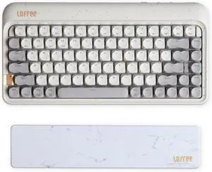 LOFREE Zero ARTZ Mechanical Keyboard with Marble Palm Rest, 75% Rechargeable Hot-swappable Keyboards with 3 Types Connection for Windows, Mac OS, Linear Switches/Terrazzo Grey