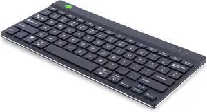 R-Go Compact Keyboard Bluetooth, with Break Software, Ergonomic Flat Design, Anti-RSI, Compatible with Windows/Mac OS, QWERTY (US), Black