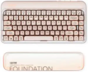 LOFREE DOT Foundation Mechanical Keyboard with Jelly Palm Rest, 75% Rechargeable Hot-swappable Keyboards with 3 Types Connection for Windows, Mac OS/Pink GATERON Baby Racoon Switches