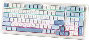 MCHOSE K99 96% Wireless Gaming Keyboard, Gasket Mechanical Keyboard, BT5.0/USB-C/2.4GHz Wireless Creamy keyboard, with 6-Layer Padding, 6000mAh Battery, Hot Swappable, NKRO for Win/Mac/Linux