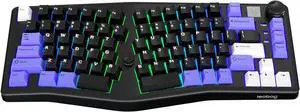 x LEOBOG A75 Alice Ergonomic Keyboard, Wireless Mechanical Gaming Keyboard Tri-Mode BT5.0/2.4G/Wired with Joystick and Knob, 75% Layout RGB Backlit Hot Swappable Linear Switches for Win