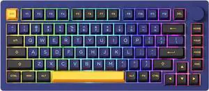 MONSGEEK M1W V3 HE Gaming Keyboard Magnetic Switch Rapid Trigger Mechanical Keyboard Bluetooth 2.4GHz Wired Gasket Mount RGB Aluminum Keyboard for Mac/Win (Horizon Blue Creamy Yellow Magnetic Switch)