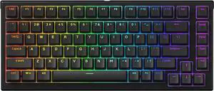 Rapid Trigger Gaming Keyboard with Magnetic Switches, 75% Wired Mechanical Keyboard MG75S HE Black Shine-Through 8k Magnetic Switch (Kailh Pink Magnetic)