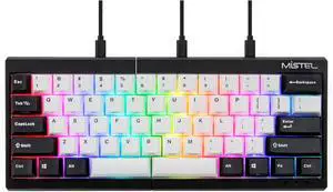 MD600 V3 RGB ORCA TKL Ergonomic Mechanical Keyboard, Cherry MX, Split Layout, PBT DoubleShot Keycap, Windows OS Compatible (Red)
