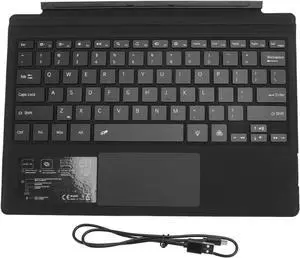 Magnetic Keyboard Colorful Backlight Multi Touchpad Wireless Tablet Keyboard for Pro 3 4 5 6 7 (Black)
