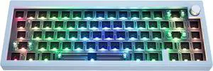 CIDOO V65 V2 Hot Swappable Mechanical Keyboard Kit, 65% Gasket Mount Aluminum CNC Casing with VIA Programmable Volume Knob Gaming Keyboard for Win/Mac (Blue)