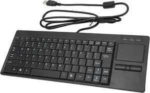 Jectse Industrial Keyboard with Touchpad, Wired Connection, X Scissor Foot, Plug and Play, Suitable for Industry Control (USB Interface with HUB Function)