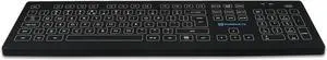 PUREKEYS Medical Keyboard Full Size USB-Cabled Black for Hospital, Dentist, Cleanroom, Laboratory and Industrial. Easy to Clean Hygienic Flat and Flexible Silicone