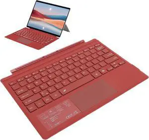 SUNGOOYUE Ultra Slim Bluetooth Wireless Tablet Keyboard with Magnetic Design, Colorful Backlight, Bluetooth 5.0 Technology, Long Battery Life, Multi Touchpad Portable Mini Wireless (Red)