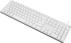 USB Keyboard, Comfortable Quiet Keys, Aluminum Alloy Belongs to USB Cable Office Keyboard,Durable Ultra-Slim Wired Computer Keyboard for PC, Windows 10/8 / 7