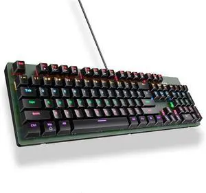 Mechanical Gaming Keyboard, Wired Backlit Keyboard, Anti-ghosting Gaming Keyboard, Full Size, Ergonomic Standard Keyboard for Desktop, Computer, PC (Black) Mechanical Gaming Keyboard, Wired Backlit Keyboard, Anti-ghosting Gaming Keyboard, Full Size, Ergonomic Standard Keyboard for Desktop, Computer, PC (Black)
