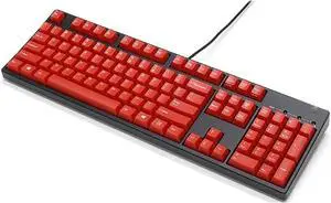 Wired Mechanical Ergonomic Gaming Keyboard 108-Key Anti-Ghosting Full Size for Laptop Computer Game