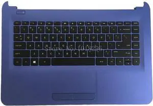 Laptop Keyboard Compatible with 14-AC 14-AF 340 G3 346 G3 348 G3 246-G4 with Palmrest Cover Compatible English Blue Keyboard
